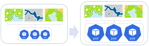 Vertical scaling for a shared map service deployment Vertical scaling for a shared map service deployment